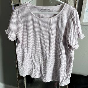 Eddie Bauer ladies flutter sleeve t shirt size XL